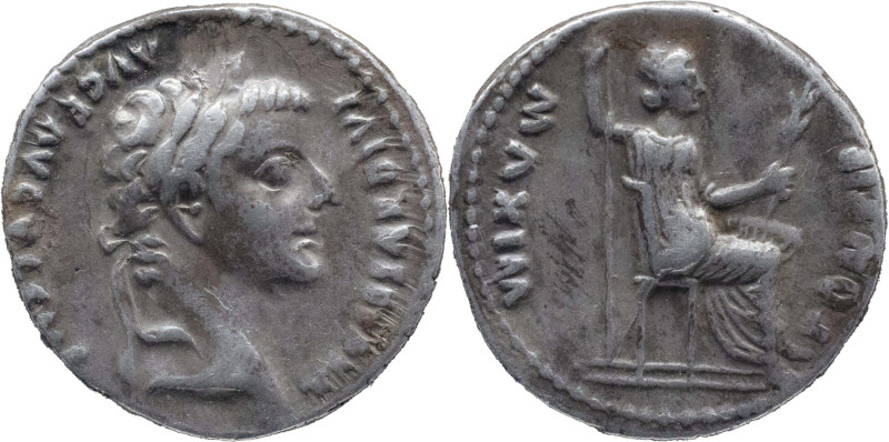 The Roman Empire
TIBERIUS. Lugdunum. "Tribute Penny" type. Circa 14-37. AR Dena...