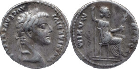 The Roman Empire
TIBERIUS. Lugdunum. "Tribute Penny" type. Circa 14-37. AR Denarius 3.66 g. TI CAESAR DIVI AVG F AVGVSTVS, Laureate head right / PONT...