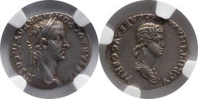 The Roman Empire
CALIGULA with AGRIPPINA I. Lugdunum. Circa 37-41. AR Denarius 3.76 g. C CAESAR AVG GERM P M TR POT, Laureate head of Caligula right ...