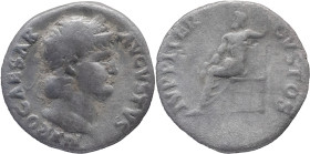 The Roman Empire
NERO. Rome. Circa 54-68. AR Denarius 2.39 g. NERO CAESAR AVGVSTVS, Laureate head right / IVPPITER CVSTOS .
Jupiter seated left on t...