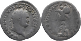 The Roman Empire
TITUS (Caesar). Rome. Circa 69-79. AR Denarius 3.19 g. IMP TITVS CAES VESPASIAN AVG P M, Laureate head right /TR P VIIII IMP XIIII C...