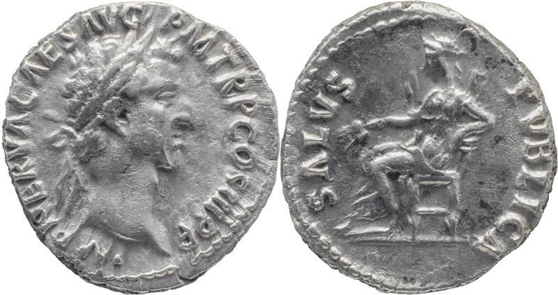 The Roman Empire
NERVA. Rome. Circa 96-98. AR Denarius 3.47 g. IMP NERVA CAES A...