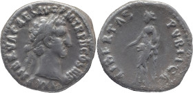The Roman Empire
NERVA. Rome. Circa 96-98. AR Denarius 2.86 g. IMP NERVA CAES AVG P M TR P COS III P P, Laureate head right / LIBERTAS PVBLICA, Liber...