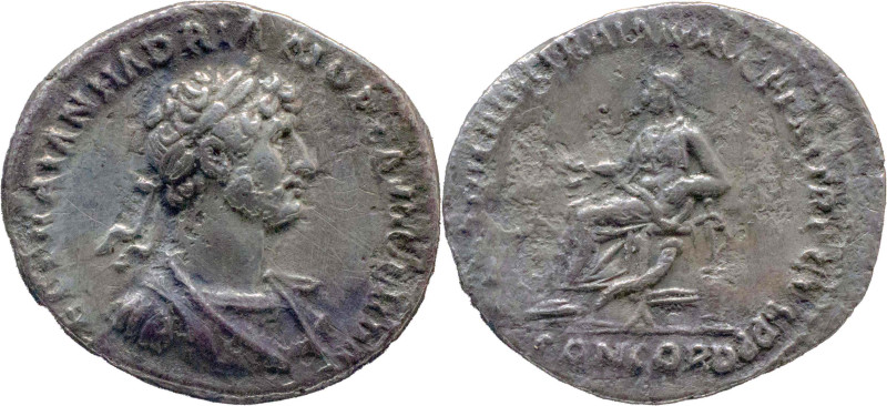 The Roman Empire
HADRIAN. Rome. Circa 117-138. AR Denarius 2.63 g. IMP CAES TRA...