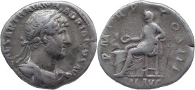 The Roman Empire
HADRIAN. Rome. Circa 117-138. AR Denarius 3.18 g. IMP CAESAR TRAIAN HADRIANVS AVG, Laureate and draped bust right / P M TR P COS III...