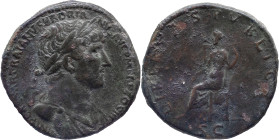 The Roman Empire
HADRIAN. Rome. Circa 117-138. AE Sestertius 25.81 g. IMP CAESAR TRAIANVS HADRIANVS AVG P M TR P COS III, Laureate and draped bust ri...