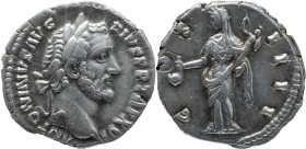 The Roman Empire
ANTONINUS PIUS. Rome. Circa 138-161. AR Denarius 3.27 g. ANTONINVS AVG PIVS P P TR P XVI, Laureate head right / COS IIII, Vesta stan...
