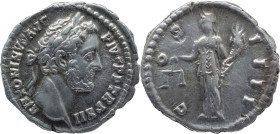 The Roman Empire
ANTONINUS PIUS. Rome. Circa 138-161. AR Denarius 3.31 g. ANTONINVS AVG PIVS P P, Laureate head right / COS IIII, Aequitas standing l...