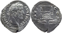 The Roman Empire
ANTONINUS PIUS. Rome. Circa 138-161. AR Denarius 2.91 g. ANTONINVS AVG PIVS P P, Laureate head right / COS IIII, Thunderbolt over dr...