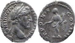 The Roman Empire
ANTONINUS PIUS. Rome. Circa 138-161. AR Denarius 2.84 g. ANTONINVS AVG PIVS P P IMP II, Laureate head right / TR POT XIX COS IIII, F...