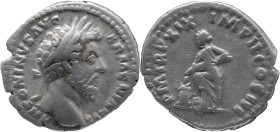 The Roman Empire
MARCUS AURELIUS. Rome. Circa 161-180. AR Denarius 3.39 g. ANTONINVS AVG ARMENIACVS, Laureate head right / P M TR P XIX IMP II COS II...