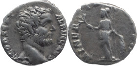 The Roman Empire
CLODIUS ALBINUS (Caesar) Rome. Circa 193-195. AR Denarius 2.78 g. D CLOD SEPT ALBIN CAES, Bare head right / MINER PACIF COS II, Mine...