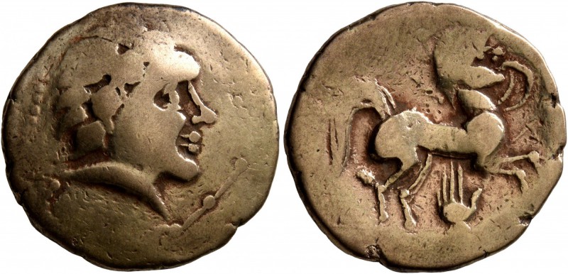 CELTIC, Central Gaul. Pictones. Circa 100-50 BC. Stater (Electrum, 21 mm, 6.79 g...