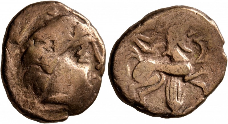 CELTIC, Central Gaul. Pictones. Circa 100-50 BC. Stater (Electrum, 20 mm, 6.37 g...