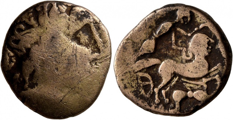CELTIC, Northwest Gaul. Aulerci Cenomani. 2nd century BC. Stater (Electrum, 19 m...