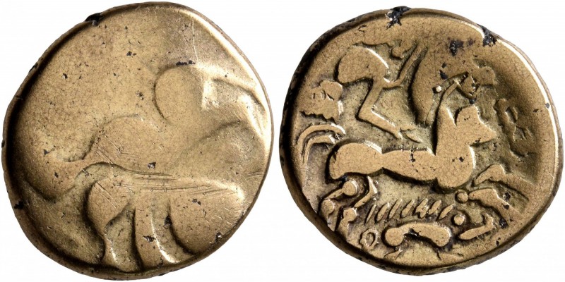 CELTIC, Northwest Gaul. Baiocassi. 2nd-1st century BC. Stater (Electrum, 18 mm, ...