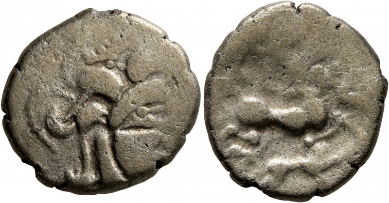 CELTIC, Northwest Gaul. Baiocassi. Circa 60-50 BC. Stater (Electrum, 20 mm, 5.50...
