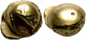 CELTIC, Northwest Gaul. Senones. 2nd-early 1st century BC. Stater (Gold, 13 mm, 7.21 g), 'Gallo-Belgic Bullet' or 'Globular Cross' type. Convex surfac...