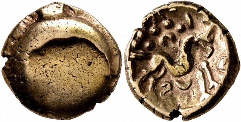 CELTIC, Northeast Gaul. Ambiani. Circa 60-30 BC. Stater (Electrum, 17 mm, 5.56 g...