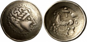 CELTIC, Central Europe. Helvetii. Late 2nd-early 1st century BC. Stater (Electrum, 23 mm, 7.23 g, 9 h). Celticized laureate head of Apollo to right wi...