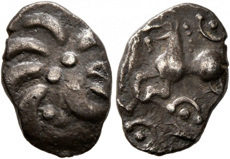 CELTIC, Central Europe. Vindelici. Mid 1st century BC. Quinarius (Silver, 14 mm,...