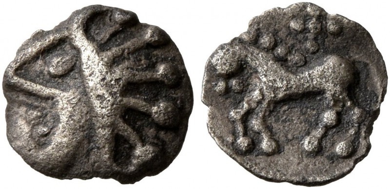CELTIC, Central Europe. Vindelici. 1st century BC. 1/4 Quinar (Silver, 8 mm, 0.2...