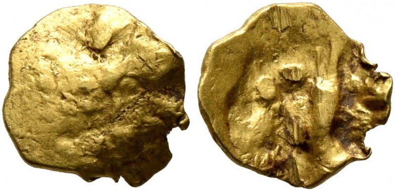 CELTIC, Central Europe. Boii. 1st century BC. 1/24 Stater (Gold, 7 mm, 0.26 g), ...
