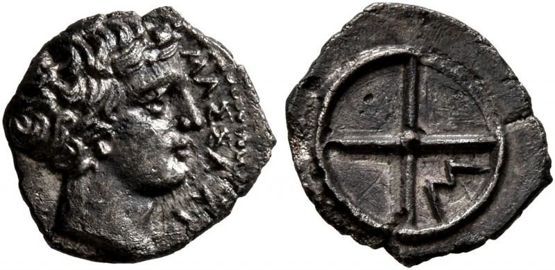 GAUL. Massalia. Circa 410-380 BC. Obol (Silver, 10 mm, 0.55 g). MAΣΣAΛI-[ΩTAN] B...
