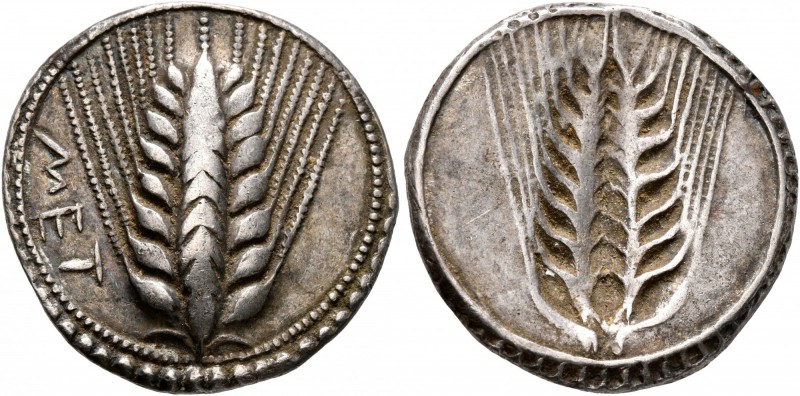 LUCANIA. Metapontion. Circa 540-510 BC. Stater (Silver, 25 mm, 7.38 g, 12 h). ME...