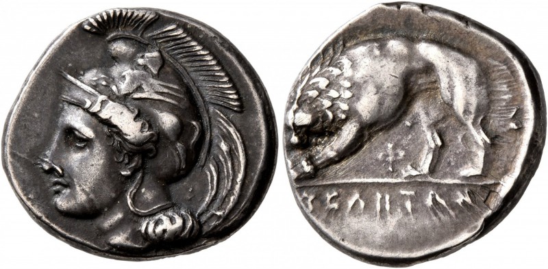 LUCANIA. Velia. Circa 334-300 BC. Didrachm or Nomos (Silver, 20 mm, 7.51 g, 1 h)...