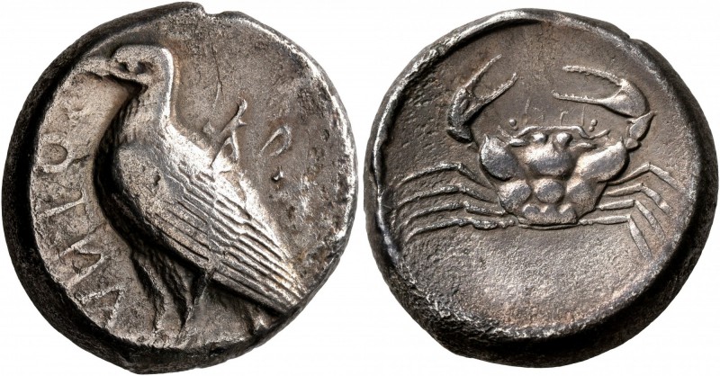 SICILY. Akragas. Circa 470/465-440s. Tetradrachm (Silver, 24 mm, 17.15 g, 11 h)....