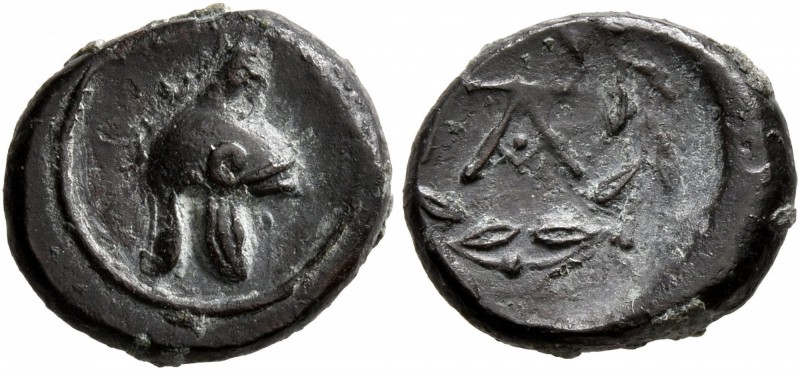SICILY. Tauromenion. Campanian mercenaries , 354/3-344 BC. Onkia (Bronze, 12 mm,...