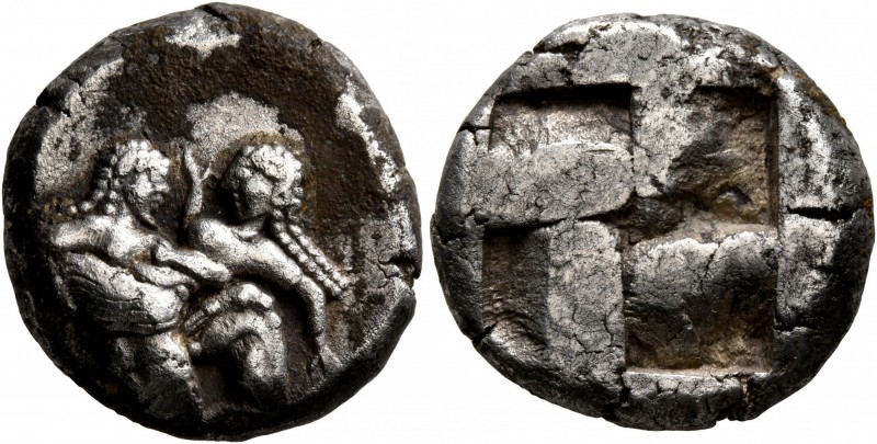 ISLANDS OFF THRACE, Thasos. Circa 525-500 BC. Stater (Silver, 19 mm, 9.61 g). Nu...