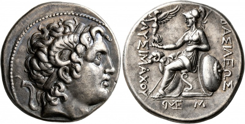KINGS OF THRACE. Lysimachos, 305-281 BC. Tetradrachm (Silver, 28 mm, 16.95 g, 11...