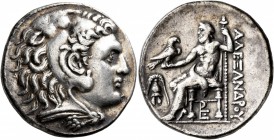 KINGS OF MACEDON. Alexander III ‘the Great’, 336-323 BC. Tetradrachm (Silver, 28 mm, 16.93 g, 9 h), Amphipolis, circa 275-272/1. Head of Herakles to r...