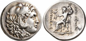 KINGS OF MACEDON. Alexander III ‘the Great’, 336-323 BC. Tetradrachm (Silver, 28 mm, 17.06 g, 1 h), Kalchedon, circa 260-220. Head of Herakles to righ...