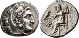 KINGS OF MACEDON. Alexander III ‘the Great’, 336-323 BC. Drachm (Silver, 17 mm, 4.20 g, 8 h), Lampsakos, struck by Antigonos I Monophthalmos, circa 30...