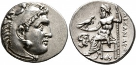 KINGS OF MACEDON. Alexander III ‘the Great’, 336-323 BC. Drachm (Silver, 18 mm, 4.24 g, 11 h), Abydos (?), struck by Antigonos I Monophthalmos, circa ...