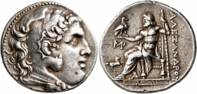 KINGS OF MACEDON. Alexander III ‘the Great’, 336-323 BC. Tetradrachm (Silver, 29 mm, 17.11 g, 12 h), Magnesia ad Maeandrum, circa 282-225. Head of Her...