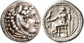 KINGS OF MACEDON. Alexander III ‘the Great’, 336-323 BC. Drachm (Silver, 17 mm, 4.30 g, 12 h), Miletus, struck under Philoxenos, circa 325-323. Head o...