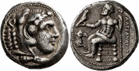 KINGS OF MACEDON. Alexander III ‘the Great’, 336-323 BC. Tetradrachm (Silver, 25 mm, 16.98 g, 1 h), Damascus, circa 330-320. Head of Herakles to right...