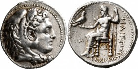 KINGS OF MACEDON. Philip III Arrhidaios, 323-317 BC. Tetradrachm (Silver, 27 mm, 17.19 g, 8 h), Babylon, struck under Archon, Dokimos, or Seleukos I. ...