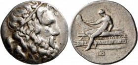 KINGS OF MACEDON. Antigonos III Doson, 229-221 BC. Tetradrachm (Silver, 30 mm, 16.99 g, 12 h), Amphipolis, circa 227-225. Head of Poseidon to right, w...