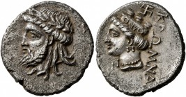 PAPHLAGONIA. Kromna. Circa 360-330 BC. Tetrobol (Silver, 18 mm, 3.43 g, 12 h), Persic standard. Laureate head of Zeus to left. Rev. ΚΡΩΜΝΑ Head of Her...