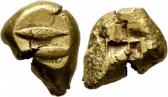 MYSIA. Kyzikos. Circa 600-550 BC. Stater (Electrum, 21 mm, 16.08 g). Tunny left above tunny right. Rev. Quadripartite incuse square. Hurter &amp; Liew...