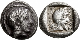 DYNASTS OF LYCIA. Kherei, circa 440/30-410 BC. Stater (Silver, 19 mm, 8.56 g, 4 h), Xanthos. Head of Athena to right, wearing crested Attic helmet dec...