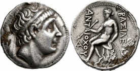 SELEUKID KINGS OF SYRIA. Antiochos I Soter, 281-261 BC. Tetradrachm (Silver, 27 mm, 17.03 g, 11 h), Seleukeia on the Tigris. Diademed head of Antiocho...