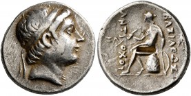 SELEUKID KINGS OF SYRIA. Antiochos III ‘the Great’, 223-187 BC. Drachm (Silver, 17 mm, 4.23 g, 12 h), Tarsos. Diademed head of Antiochos III to right....