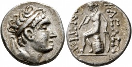 SELEUKID KINGS OF SYRIA. Antiochos III ‘the Great’, 223-187 BC. Drachm (Silver, 16 mm, 3.96 g, 12 h), irregular mint. Diademed head of Antiochos III t...