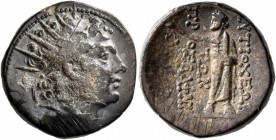 SELEUKID KINGS OF SYRIA. Antiochos IV Epiphanes, 175-164 BC. AE (Bronze, 19 mm, 8.14 g, 12 h), quasi-municipal issue, Antiochia on the Orontes, circa ...